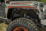 Rugged Ridge Inner Fender Liners Frnt Aluminum Black 18-20 Jeep Wrangler JL