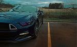 Oracle 15-17 Ford Mustang Dynamic RGB+A Pre-Assembled Headlights - Black Edition - ColorSHIFT