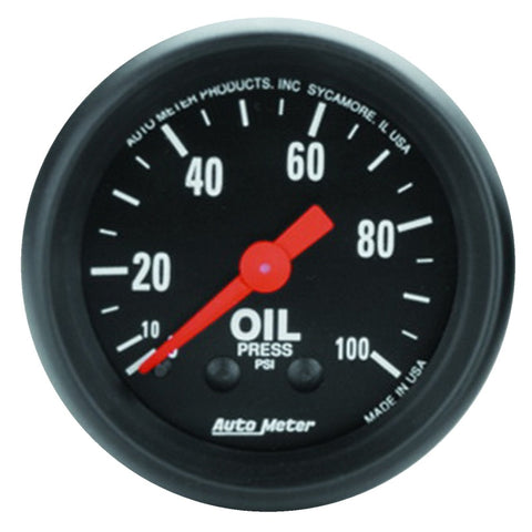 Autometer Z Series 52mm 0-100 PSI Mechanical Oil Pressure Gauge